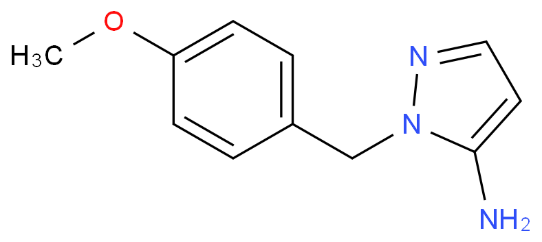 2 - (4 - 甲氧基苄基)-2H-吡唑-3 - 基胺化学结构式
