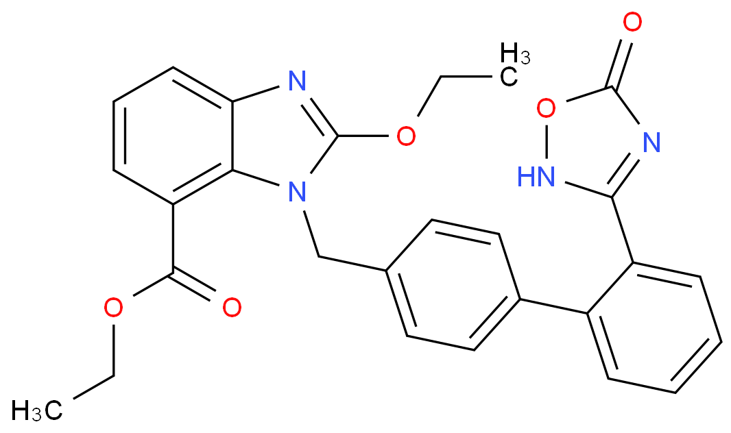 1H-BenziMidazole-7-carboxylic acid, 1-[[2'-(2,5-dihydro-5-oxo-1,2,4-oxadiazol-3-yl)[1,1'-biphenyl]-4-yl]Methyl] -2-ethoxy-, ethyl ester;ethyl ester of azilsartan 1403474-70-3 supplier  