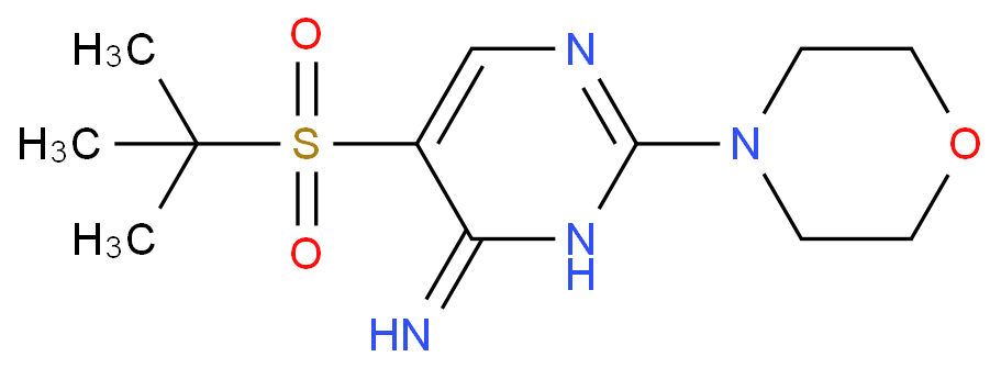 175202-11-6 5-(叔丁基磺酰基)-2-嗎啉嘧啶-2-胺 結構式圖片