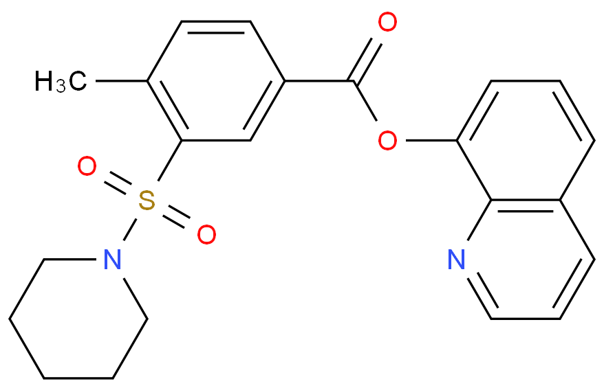 喹啉-8-基 4-甲基-3-(哌啶-1-基磺酰基)苯甲酸酯