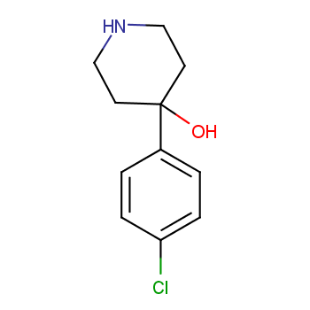 4-(4-氯苯基)-4-羟基哌啶化学结构式