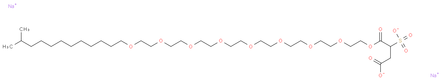 Butanedioic acid, sulfo-,1-[23-(isotridecyloxy)-3,6,9,12,15,18,21-heptaoxatricos-1-yl] ester, disodiumsalt (9CI)