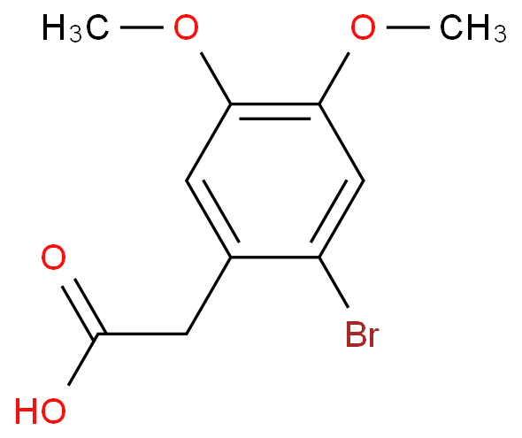 2-溴-4,5-甲氧基苯乙酸化学结构式