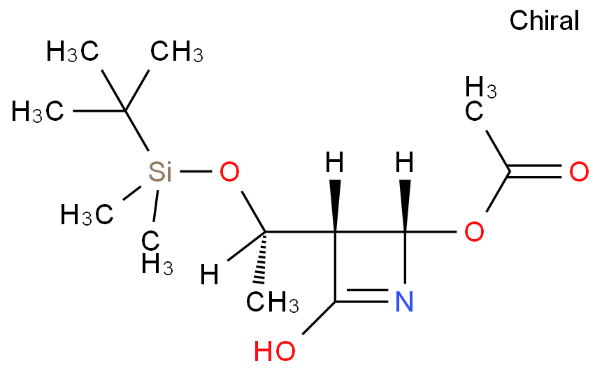 (3S,4R)-4-Acetoxy-3-[(R)-1-(tert-butyldimethylsilyloxy)ethyl]azetidin-2-one structure