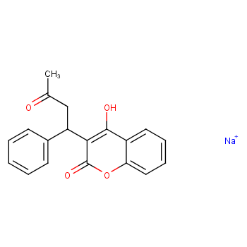 Warfarin sodium structure