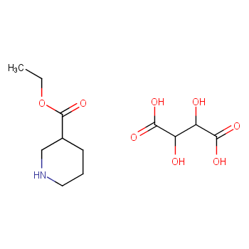 167392-57-6 (R)-3-哌啶甲酸乙酯-L-酒石酸盐 结构式图片