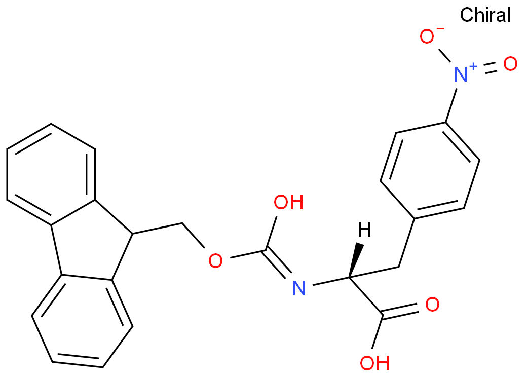 Fmoc-D-对硝基苯丙氨酸化学结构式
