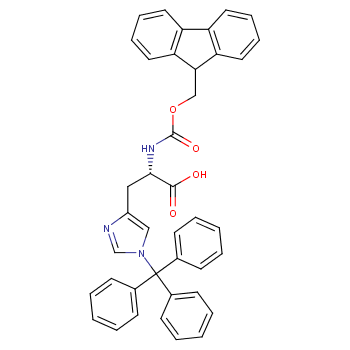 N-Fmoc-N'-trityl-L-histidine structure