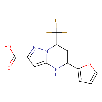 5-(2-Furyl)-7-(trifluoromethyl)-4,5,6,7-tetrahydropyrazolo[1,5-a]pyrimidine-2-carboxylic acid