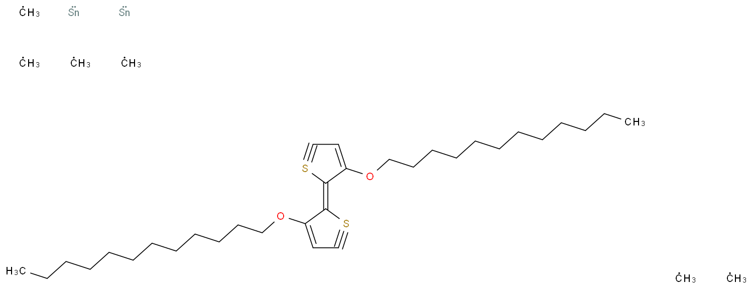 (3,3'-双(十二烷氧基)-[2,2'-联噻吩]-5,5'-二基)双(三甲基锡) CAS号:1248460-41-4科研及生产专用 高校及研究所支持货到付款