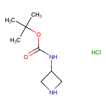 3-Boc-氨基氮杂环丁烷盐酸盐化学结构式