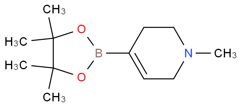 1-甲基-1,2,3,6-四氢吡啶-4-硼酸频哪醇酯化学结构式