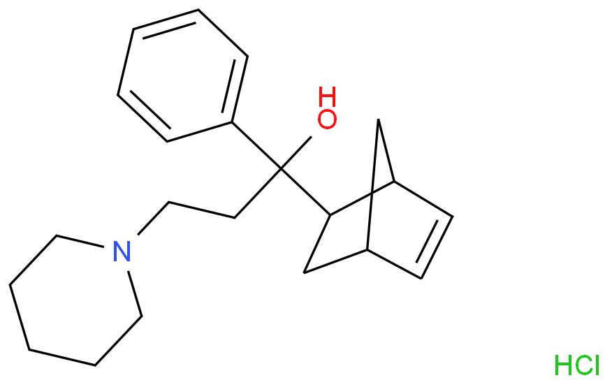 1-Piperidinepropanol, a-bicyclo[2.2.1]hept-5-en-2-yl-a-phenyl-, hydrochloride (1:1)  