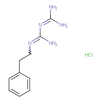 Imidodicarbonimidicdiamide,N-(2-phenylethyl)-, hydrochloride (1:1) (CAS No.834-28-6)  
