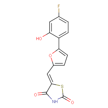 5-[[5-(4-Fluoro-2-hydroxyphenyl)-2-furanyl]methylene]-2,4-thiazolidinedione