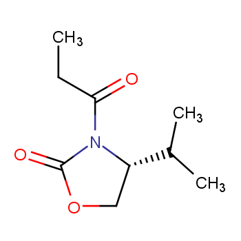 89028-40-0 (R)-(-)-4-异丙基-3-丙酰基-2-恶唑烷酮 结构式图片