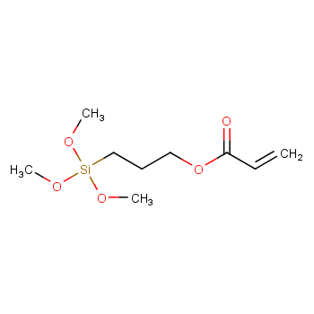 3-三甲氧基硅烷丙烯酸丙脂化学结构式