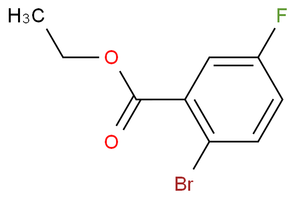 2-溴-5-氟苯甲酸乙酯化学结构式