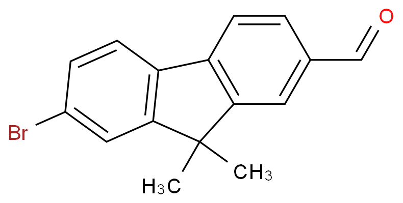 7-溴-2-醛基9,9-二甲基芴化学结构式