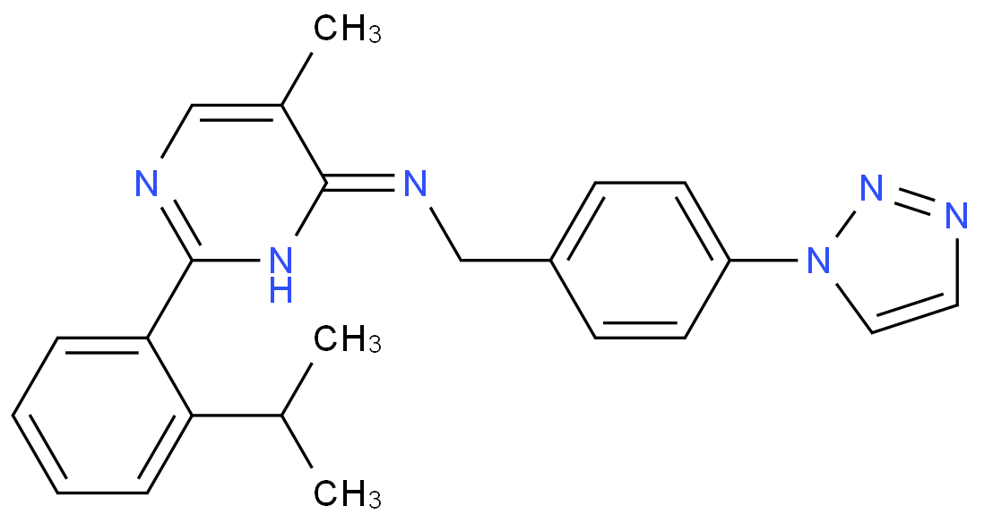 4-鈥婸yrimidinamine, 5-鈥媘ethyl-鈥?-鈥媅2-鈥?1-鈥媘ethylethyl)鈥媝henyl]鈥?鈥婲-鈥媅[4-鈥?1H-鈥?,鈥?,鈥?-鈥媡riazol-鈥?-鈥媦l)鈥媝henyl]鈥媘ethyl]鈥?