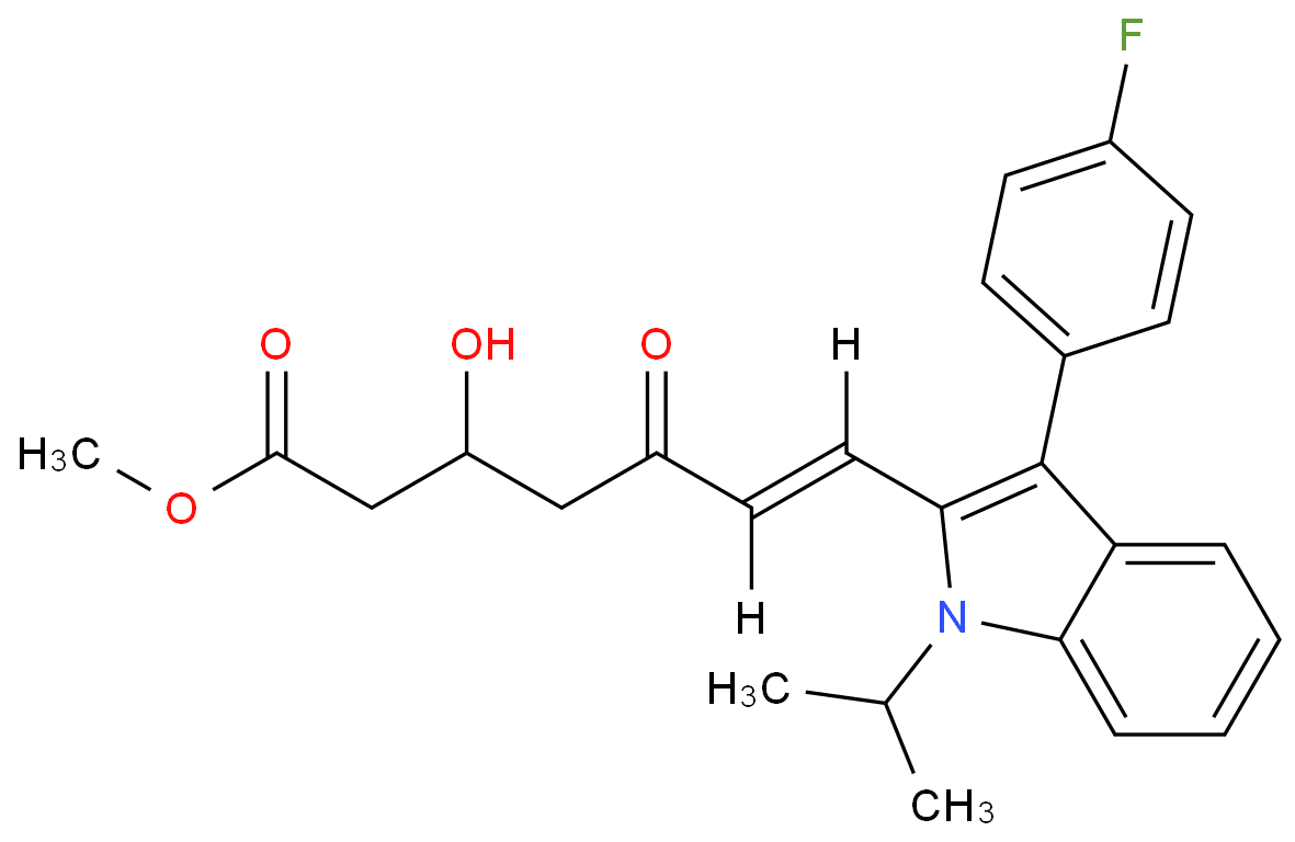 克拉玛尔-(E)-7-[3-(4-氟苯基)-1-(1-甲基乙基)-吲哚-2-基]-3-羟基-5-氧代庚-6-烯酸甲酯