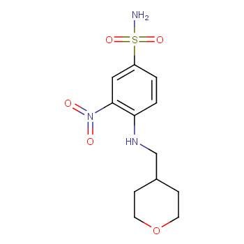 3-nitro-4-(((tetrahydro-2H-pyran-4-yl)methyl)amino)benzenesulfonamide