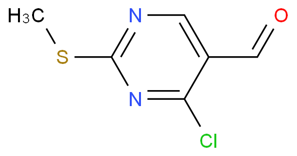 4-氯-2-甲硫基嘧啶-5-羧酸化学结构式