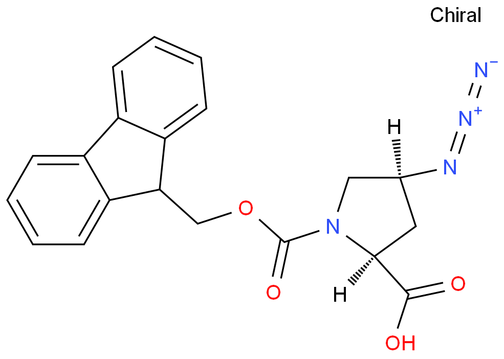 (2S,4S)-4-叠氮基-1,2-吡咯烷二甲酸 1-(9H-芴-9-基甲基)酯 CAS号:263847-08-1科研及生产专用 高校及研究所支持货到付款