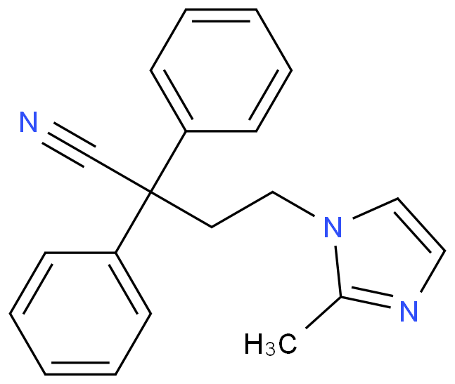 4-(2-methylimidazol-1-yl)-2,2-diphenylbutanenitrile