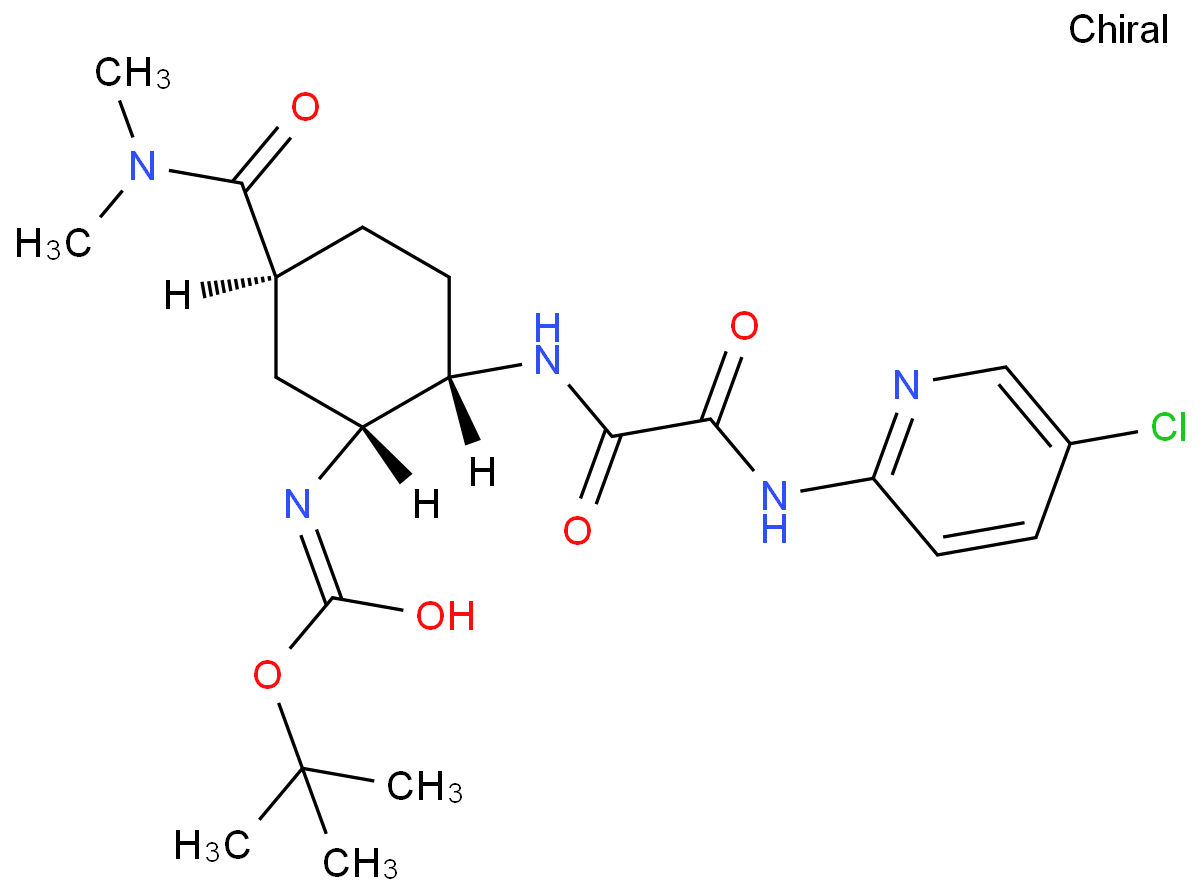 tert-butyl [(1R,2S,5S)-2-({[(5-chloropyridin-2-yl)amino](oxo)acetyl}amino)-5-(dimethylaminocarbonyl)cyclohexyl]carbamate