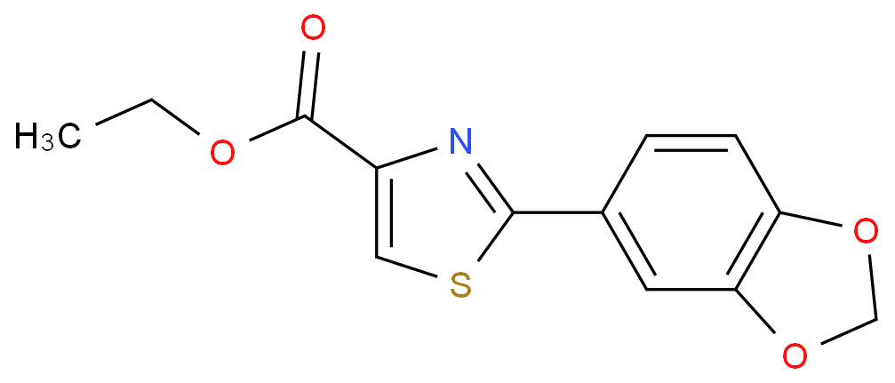 2-(苯并[d][1,3]二氧戊环-5-基)噻唑-4-甲酸乙酯CAS号248249-53-8；现货供应，质量保证