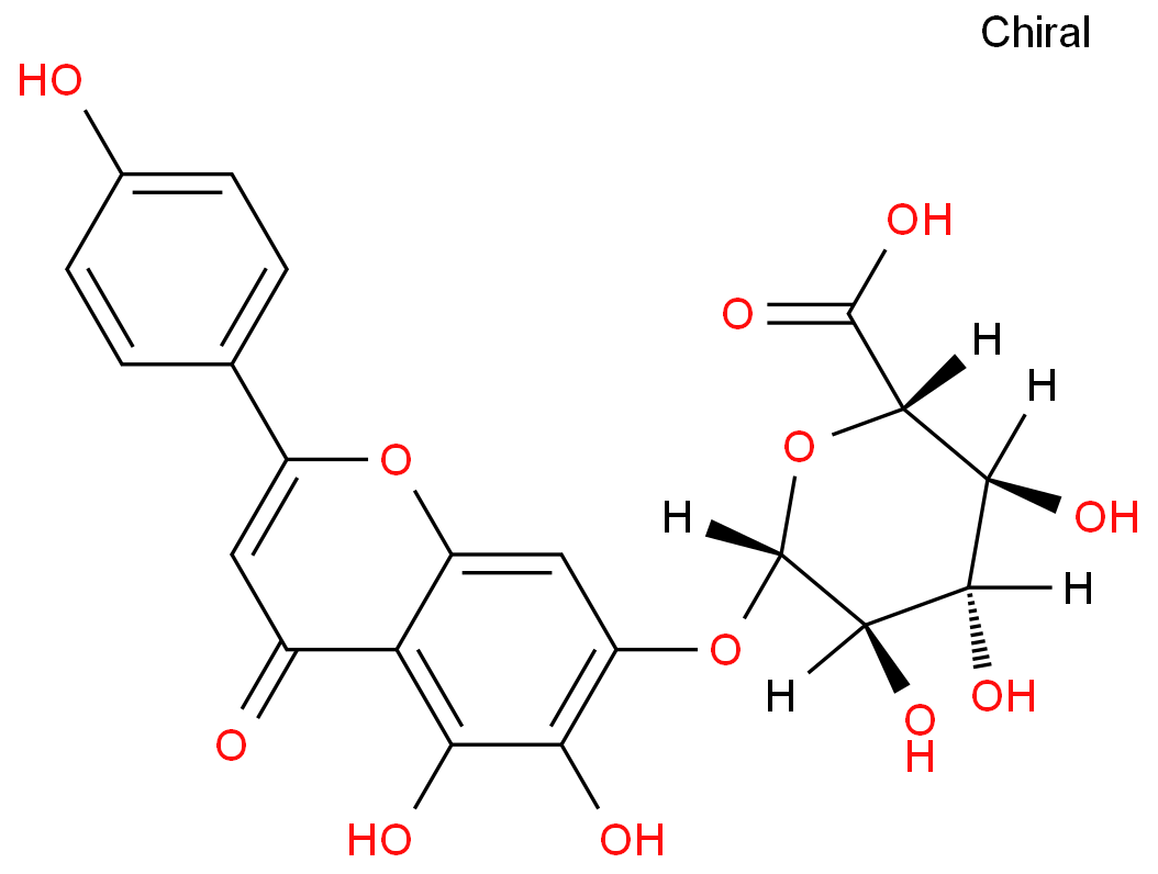 野黄芩苷化学结构式