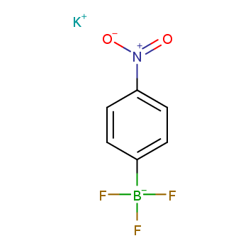 (4-硝基苯基)三氟硼酸钾化学结构式