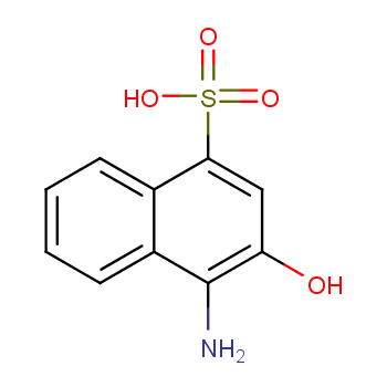 1-氨基-2-萘酚-4-磺酸化学结构式