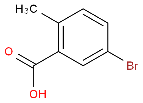 2-甲基-5-溴苯甲酸化学结构式