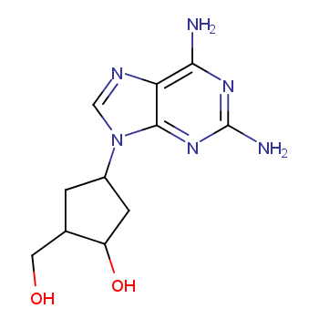 Cyclopentanemethanol,4-(2,6-diamino-9H-purin-9-yl)-2-hydroxy-, (1R,2S,4R)-rel-