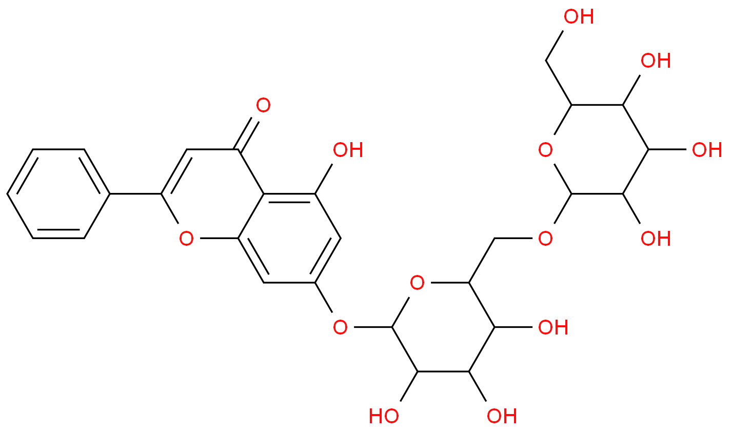 Chrysin 7-O-β-gentiobioside