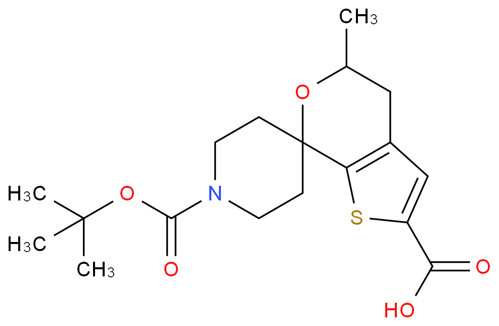 1-(叔丁氧基羰基)-5'-甲基-4',5'-二氢螺[哌啶-4,7'-噻吩并[2,3-c]吡喃]-2'-羧酸