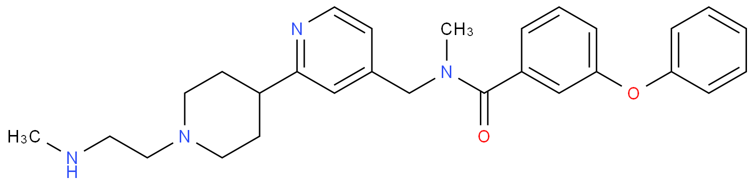 N-甲基-N-((2-(1-(2-(甲基氨基)乙基)哌啶-4-基)吡啶-4-基)甲基)-3-苯氧基苯甲酰胺/2080306-20-1