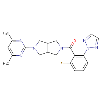 (5-(4,6-二甲基嘧啶-2-基)六氢吡咯并[3,4-c]吡咯-2(1H)-基)(2-氟-6-(2H-1,2,3-三唑-2-基)苯基)甲酮