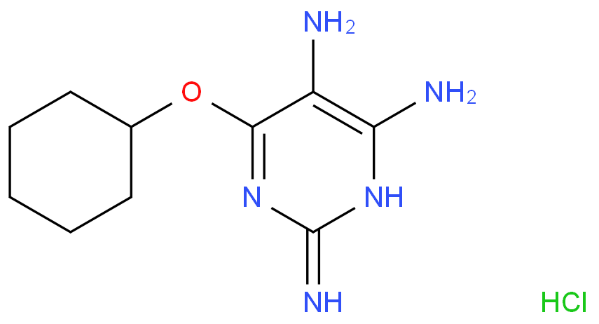 6-Cyclohexyloxypyrimidine-2,4,5-triamine　hydrochloride