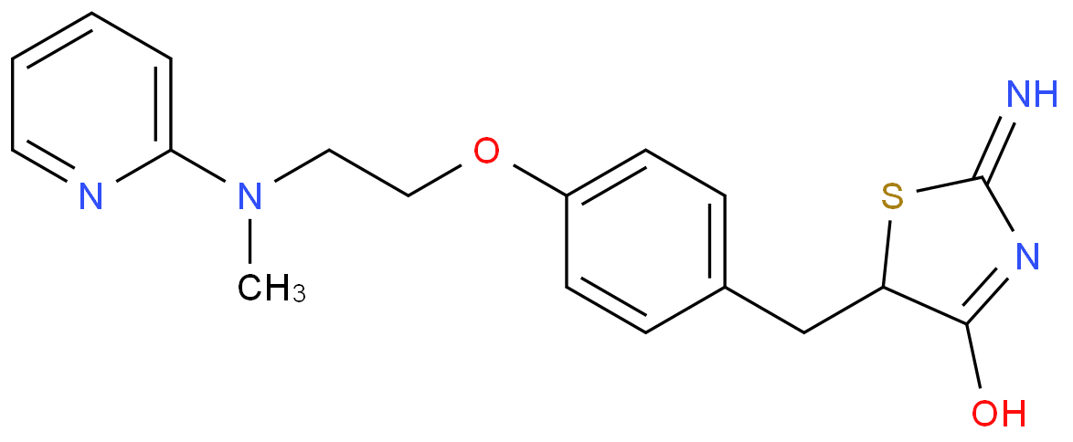 2-Amino-5-[[4-[2-(methyl-2-pyridinylamino)ethoxy]phenyl]methyl]-4(5H)-thiazolone  