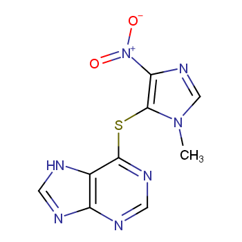 硫唑嘌呤化学结构式