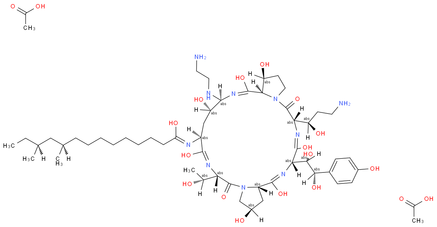醋酸卡泊芬净化学结构式