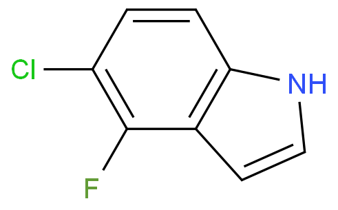 5-氯-4-氟吲哚化学结构式