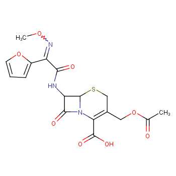 (6R,7R)-3-(acetyloxymethyl)-7-[[(2Z)-2-(furan-2-yl)-2-methoxyiminoacetyl]amino]-8-oxo-5-thia-1-azabicyclo[4.2.0]oct-2-ene-2-carboxylic acid