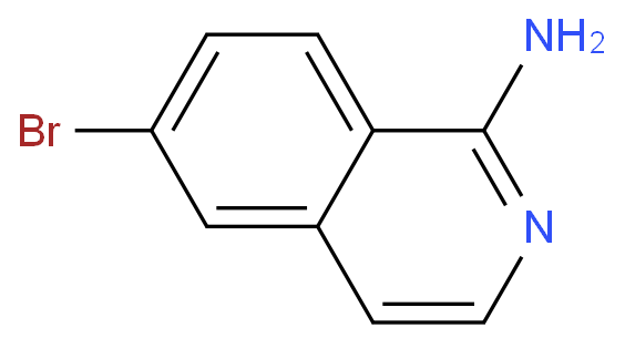 6-溴异喹啉-1-胺化学结构式