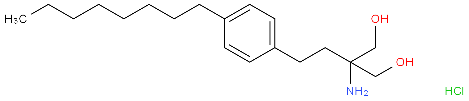 Fingolimod hydrochloride structure