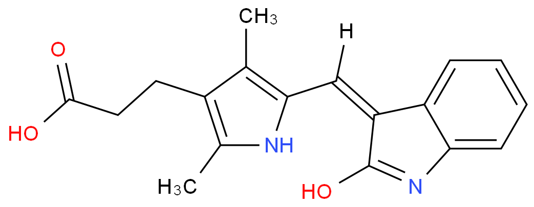 (Z)-3-(5-methyl-2-((2-oxoindolin-3-ylidene)methyl)-1H-pyrrol-3-yl)propanoic acid