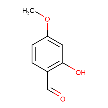 2-羟基-4-甲氧基苯甲醛化学结构式